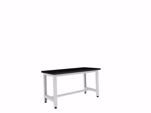 Etabli simple plateau élastomère noir - 120 x 75 cm