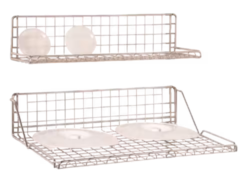 Tablettes multionctions L600mm P150mm Fil inox electropoli