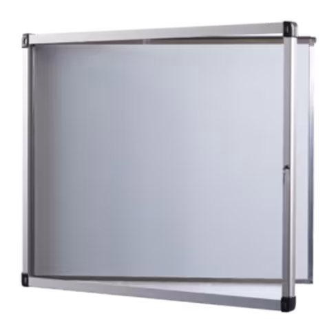 Vitrine d'extérieur murale - porte battante en PMMA - fond tôle laquée 12 A4