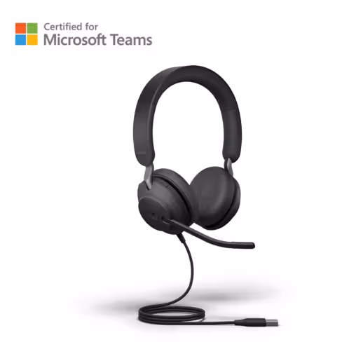 Casque filaire pour softphone Jabra Evolve2 40 SE USB-A stéréo MS