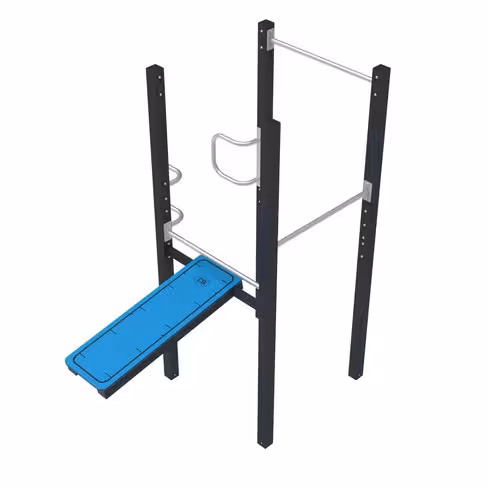 Station Street Workout 4 ateliers - hauteur chute libre inférieur à 2 m - déchargé sous abri