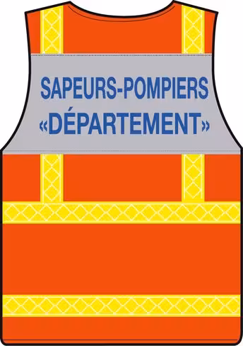 Gilet haute visibilité voie publique - bandes jaunes microprismes