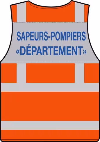 Gilet haute visibilité voie publique - bandes grises microbilles