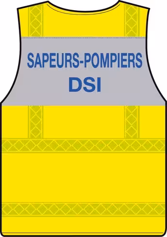 Gilet haute visibilité DSI - bandes jaunes microprismes