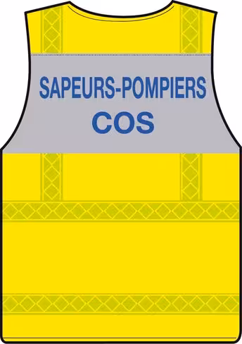 Gilet haute visibilité COS - bandes jaunes microprismes