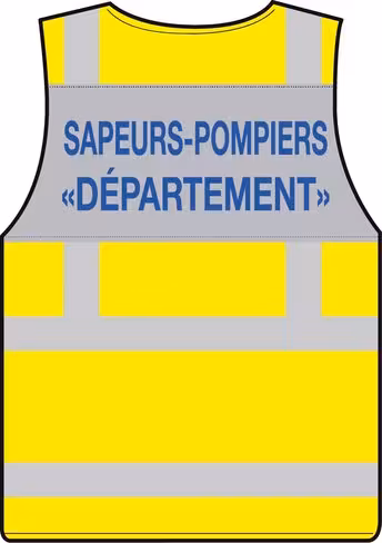 Gilet haute visibilité voie publique - bandes grises microbilles