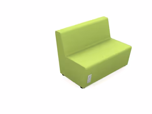 Banquette 2 places connectée Mendi - textile enduit uni