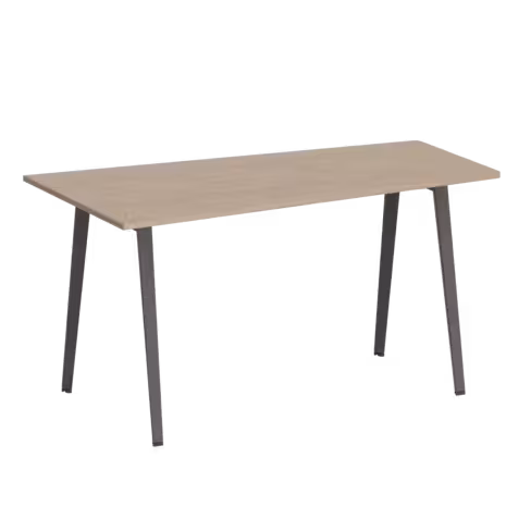 Table haute trapèze B Free - 200 x 80-110 cm - piétement métallique