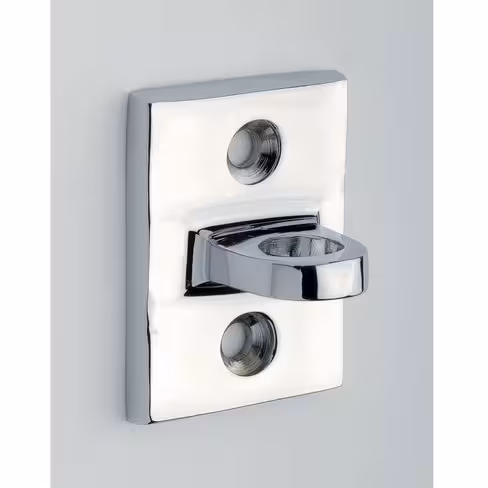 Récepteur mural chromé pour cordon avec visserie