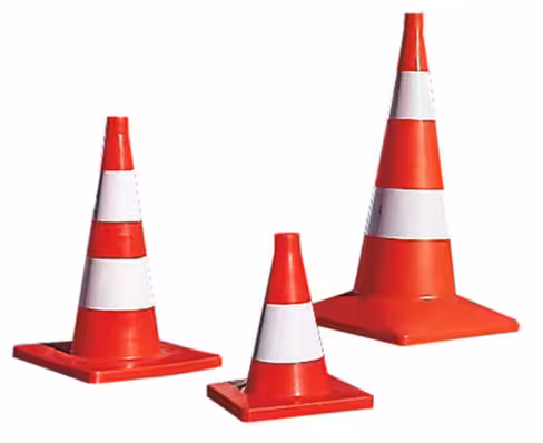 Cône de signalisation taille XL - h. 80 cm - lot de 10