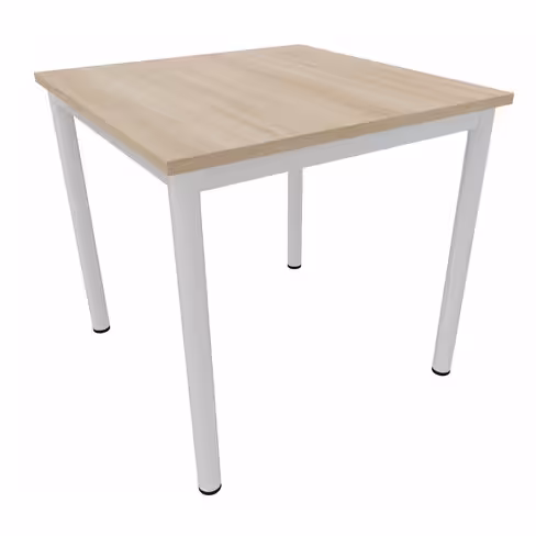 Table carrée Artense - 80 x 80 cm - piétement époxy - plateau stratifié - chant plastique