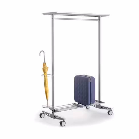 Vestiaire mobile Sherpa - l. 100 cm - avec porte-bagages et porte-parapluie