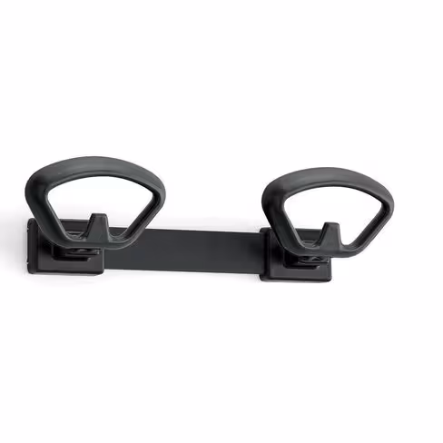 Patère murale Kobé - noir - 2 patères ABS