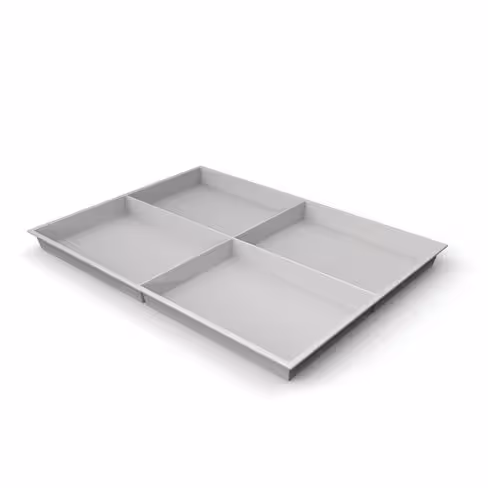 Plateau compartimenté 4 cases - 11,5 x 15,8 cm pour tiroir h. 3 cm