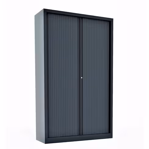 Armoire métallique Corial - h. 198 x l. 120 cm - 4 tablettes - unicolore - fermeture rideaux - délai court