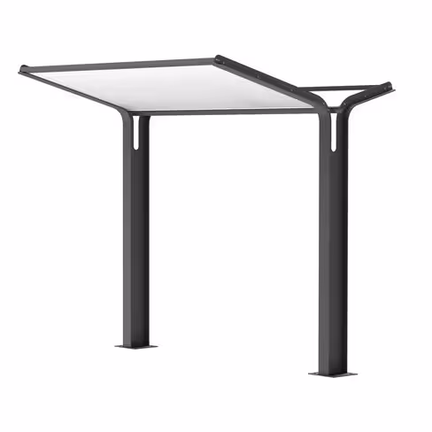 Abri vélos Utyl - structure noir sablé - 246,5 x 251 x 200 cm - livré déchargé